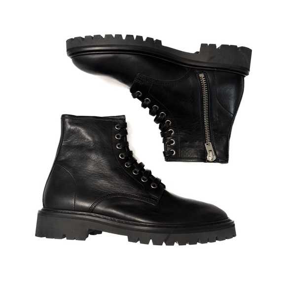 IRO Faye leather Ranger boots Lace Up - Picture 2 of 6